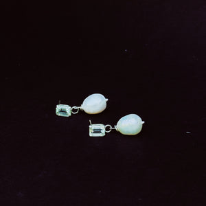 Grace Pearl & Quartz Studs